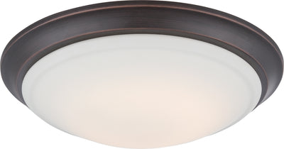 Nuvo Lighting 62/604 CARTER LED FLUSH MAHGNY BRNZE/ACRYLIC SHADE