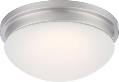 Nuvo Lighting 62/606 SPECTOR LED FLUSH  BRSHD NCKL/FRSTED GLASS