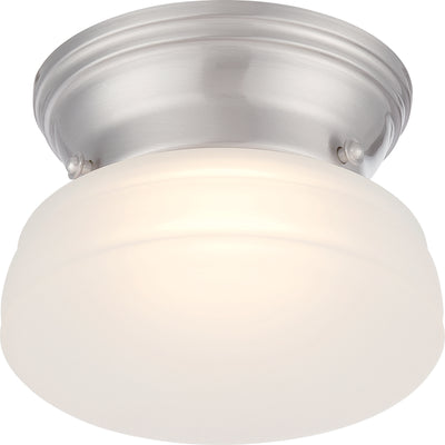 Nuvo Lighting 62/612 BOGIE LED FLUSH  BRSHD NCKL/FRSTED GLASS