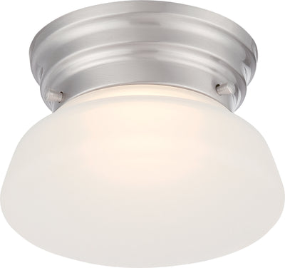 Nuvo Lighting 62/614 BOGIE LED FLUSH  BRSHD NCKL/FRSTED GLASS
