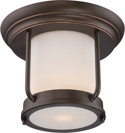 Nuvo Lighting 62/633 Bethany LED Outdoor Flush Fixture with Satin White Glass