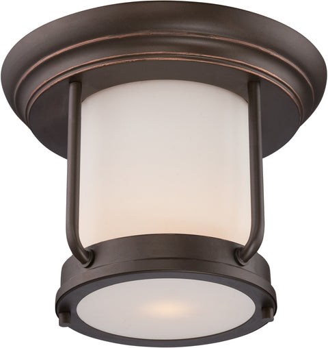 Nuvo Lighting 62/633 Bethany LED Outdoor Flush Fixture with Satin White Glass