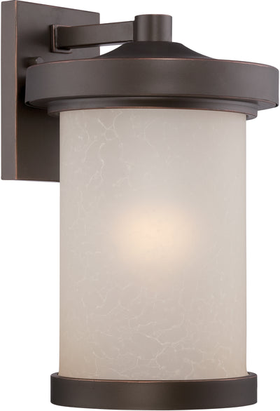 Nuvo Lighting 62/642 Diego LED Outdoor Large Wall Mount Sconce with Satin Amber Glass