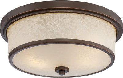 Nuvo Lighting 62/643 Diego LED Outdoor Flush Fixture with Satin Amber Glass