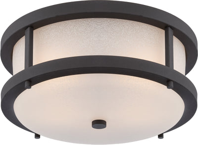 Nuvo Lighting 62/653 Willis LED Outdoor Flush Fixture with Antique White Glass