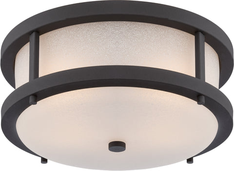 Nuvo Lighting 62/653 Willis LED Outdoor Flush Fixture with Antique White Glass