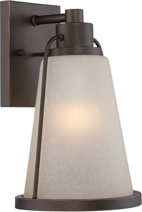 Nuvo Lighting 62/681 TOLLAND LED OUTDOOR SMALL WALL MAHGNY BRNZE/CHAMPAGNE GLSS