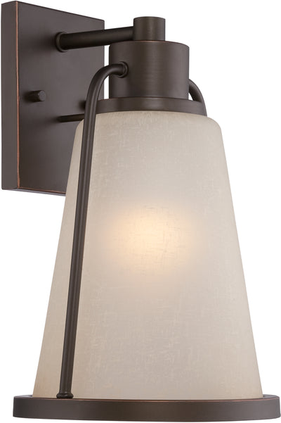 Nuvo Lighting 62/682 TOLLAND LED OUTDOOR LRGE WALL  MAHGNY BRNZE/CHAMPAGNE GLSS