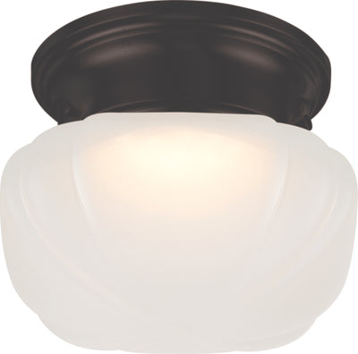 Nuvo Lighting 62/713 BOGIE LED FLUSH  MAHOGANY BRONZE/FROSTED GLASS