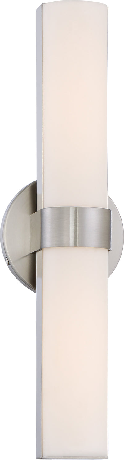 Nuvo Lighting 62/732 Bond Double 17 1/2 Inch LED Vanity with White Acrylic Lens