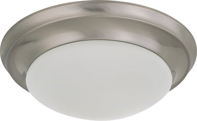 Nuvo Lighting 62/786 LED Light Fixture 11 3/4 Inch Flush Mounted Frosted Glass Brushed Nickel Finish 120 277V