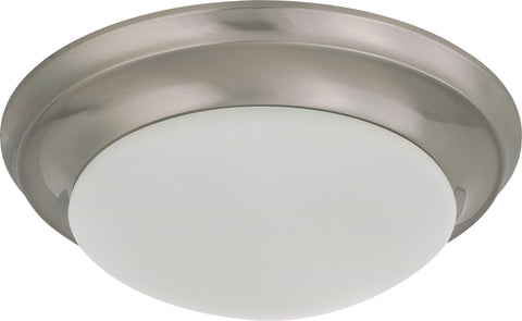 Nuvo Lighting 62/786 LED Light Fixture 11 3/4 Inch Flush Mounted Frosted Glass Brushed Nickel Finish 120 277V