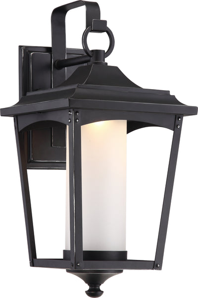 Nuvo Lighting 62/822 Essex 9.5 Inch Wall Mount Sconce Lantern Sterling Black Finish