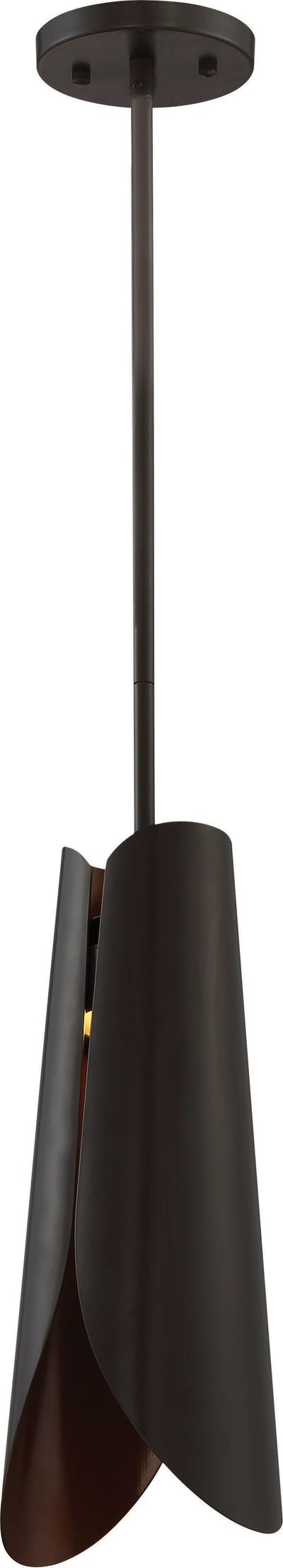Nuvo Lighting 62/846 THORN 1 light SMALL LED PENDANT DARK BRONZE W/ COPPER ACCENTS