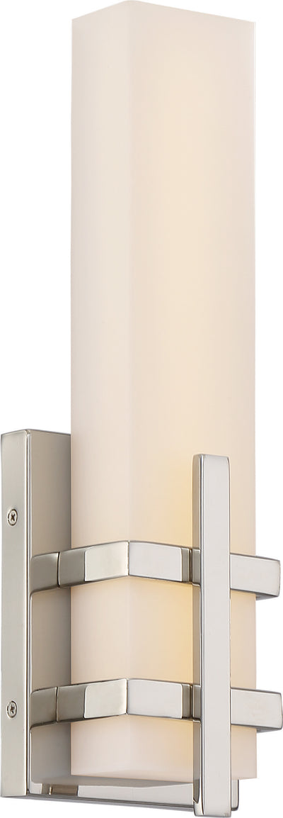 Nuvo Lighting 62/871 Grill Single LED Wall Mount Sconce Sconce Polished Nickel Finish