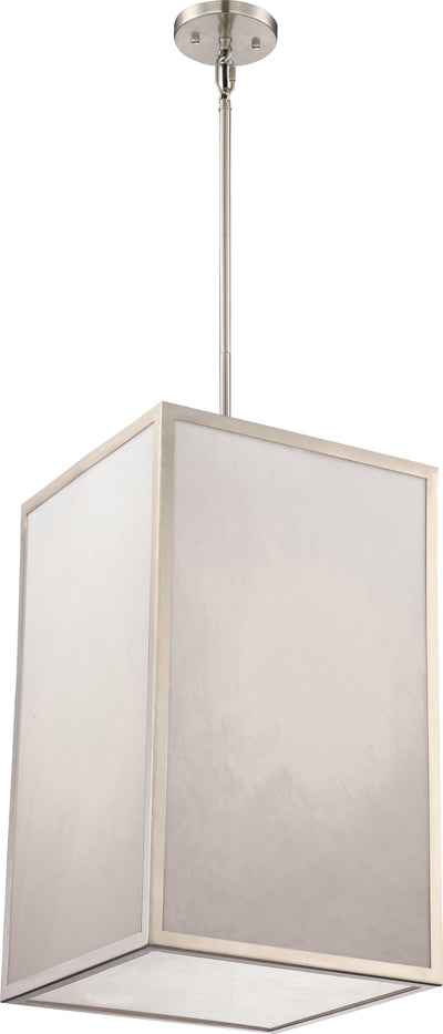Nuvo Lighting 62/894 Crate LED Foyer Fixture with Gray Marbleized Acrylic Panels Brushed Nickel Finish