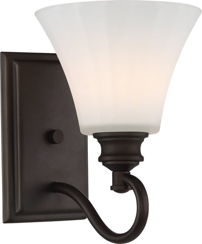 Nuvo Lighting 62/901 TESS 1 LIGHT LED VANITY  FOREST BRZ /FROSTED FLUTED GL