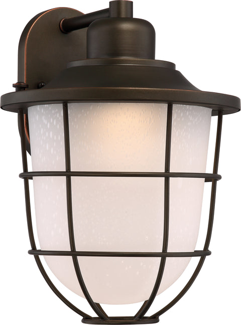 Nuvo Lighting 62/943 BUNGALOW 1light OUTDOOR LG LANT MAHOGANY BRONZE/ETCH SEED GL