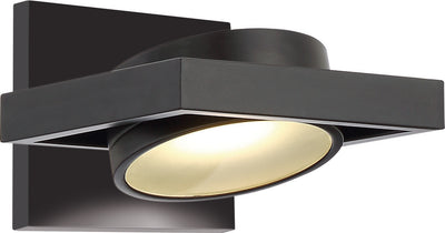 Nuvo Lighting 62/993 Hawk LED Pivoting Head Wall Mount Sconce Sconce Black Finish Lamp Included