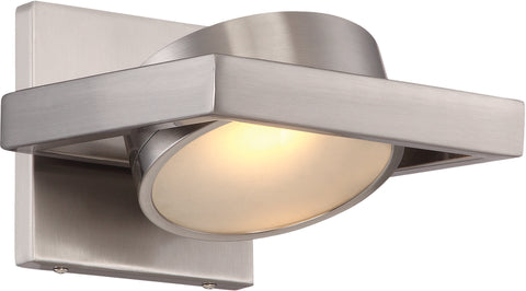 Nuvo Lighting 62/994 Hawk LED Pivoting Head Wall Mount Sconce Sconce Brushed Nickel Finish Lamp Included