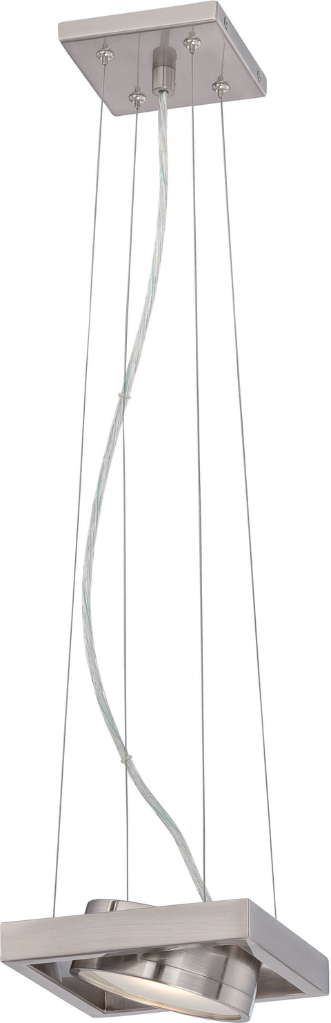 Nuvo Lighting 62/997 Hawk LED Pivoting Head Pendant Textured Brushed Nickel Finish Lamp Included