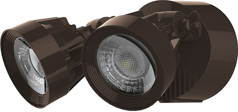 Nuvo Lighting 65/093 LED Security Light Dual Head Bronze Finish 4000K 2000 Lumens