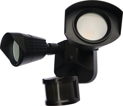Nuvo Lighting 65/215 LED Security Light Dual Head Black Finish 3000K Motion Sensor