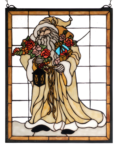 Meyda Lighting 65264 16" Wide X 20" High Father Christmas Window