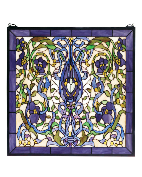 Meyda Lighting 66280 22"W X 22"H Floral Fantasy Stained Glass Window