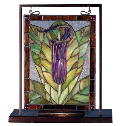 Meyda Lighting 68552 9.5"W X 10.5"H Jack in the Pulpit Lighted Mini Tabletop Window