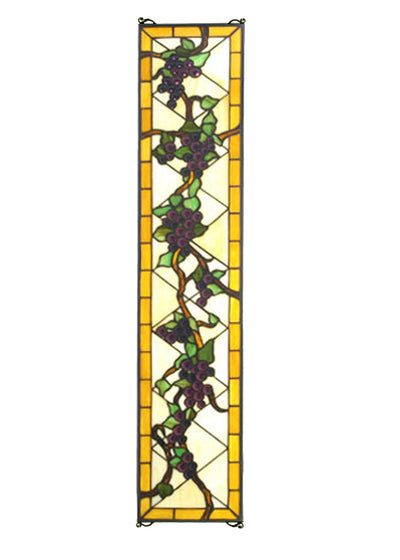 Meyda Lighting 79792 8"W X 36"H Jeweled Grape Stained Glass Window