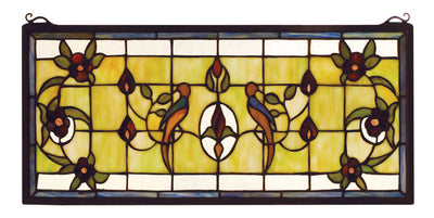Meyda Lighting 98451 22"W X 10"H Lancaster Stained Glass Window
