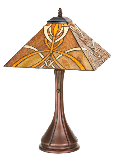 Meyda Lighting 99033 21"H Glasgow Bungalow Table Lamp
