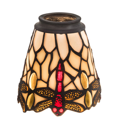Meyda Lighting 99245 4"W Tiffany Hanginghead Dragonfly Fan Light Shade