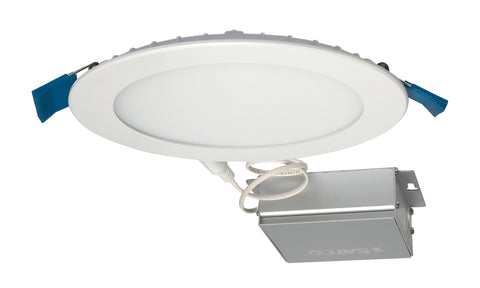 Nuvo Lighting S11605 12 watt LED Direct Wire Downlight Edge lit 6 inch 5000K 120 volt Dimmable Round Remote Driver