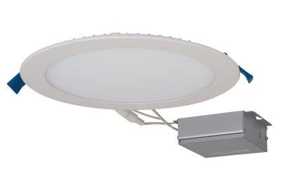 Nuvo Lighting S11607 24 watt LED Direct Wire Downlight Edge lit 8 inch 4000K 120 volt Dimmable Round Remote Driver