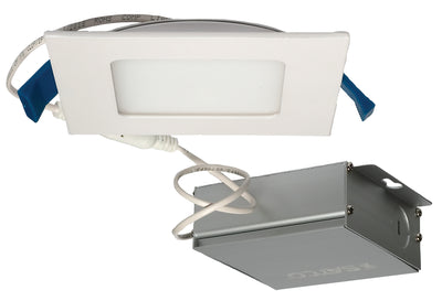 Nuvo Lighting S11610 10 watt LED Direct Wire Downlight Edge lit 4 inch 4000K 120 volt Dimmable Square Remote Driver