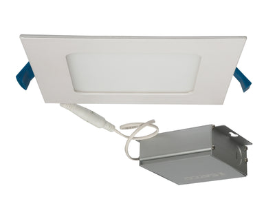 Nuvo Lighting S11613 12 watt LED Direct Wire Downlight Edge lit 6 inch 4000K 120 volt Dimmable Square Remote Driver