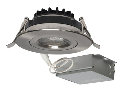 Nuvo Lighting S11620 12 watt LED Direct Wire Downlight Gimbaled 4 inch 3000K 120 volt Dimmable Round Remote Driver Brushed Nickel