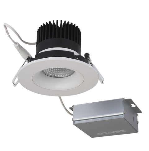 Nuvo Lighting S11624 12 watt LED Direct Wire Downlight Gimbaled 3.5 inch 3000K 120 volt Dimmable Round Remote Driver White
