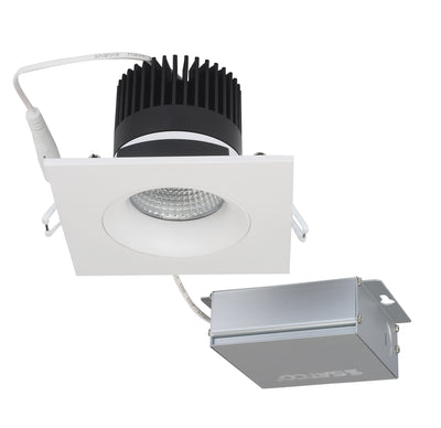 Nuvo Lighting S11627 12 watt LED Direct Wire Downlight Gimbaled 3.5 inch 3000K 120 volt Dimmable Square Remote Driver White