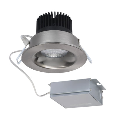 Nuvo Lighting S11632 12 watt LED Direct Wire Downlight 3.5 inch 3000K 120 volt Dimmable Round Remote Driver Brushed Nickel