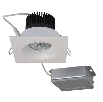 Nuvo Lighting S11633 12 watt LED Direct Wire Downlight 3.5 inch 3000K 120 volt Dimmable Square Remote Driver White