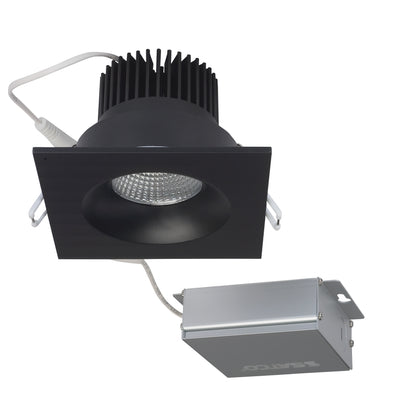 Nuvo Lighting S11634 12 watt LED Direct Wire Downlight 3.5 inch 3000K 120 volt Dimmable Square Remote Driver Black