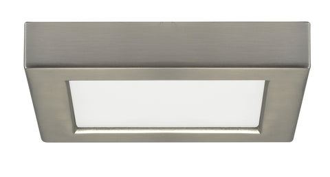 Nuvo Lighting S9325 10.5 watt 5.5" Flush Mount LED Fixture 2700K Square Shape Brushed Nickel Finish 120 volts