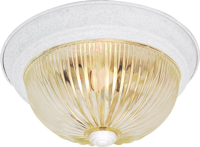 Nuvo Lighting SF76/191 2 Light 11" Flush Mount Clear Ribbed Glass