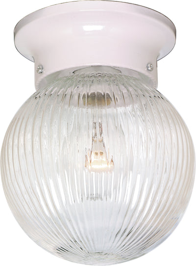 Nuvo Lighting SF76/257 1 Light 6" Ceiling Fixture Clear Ribbed Ball