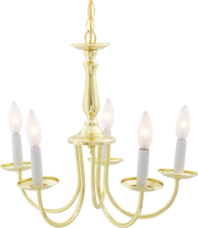 Nuvo Lighting SF76/280 5 Light 18" Chandelier with Candlesticks