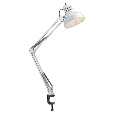 Nuvo Lighting SF76/360 Swing Arm Drafting Lamp 1 Light White Adjustable height Clamp base