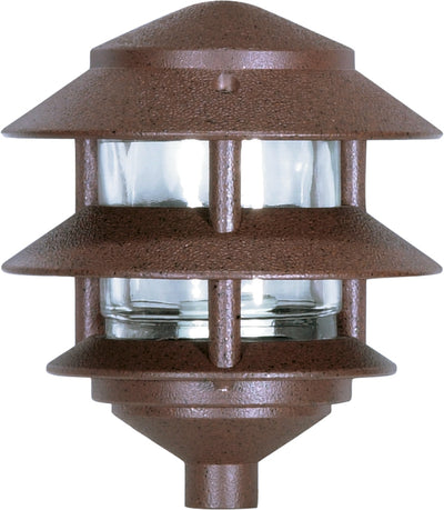 Nuvo Lighting SF76/632 Pagoda Garden Fixture Small Hood 1 light 2 Louver Old Bronze Finish